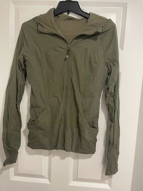 Olive Green Hooded Jacket